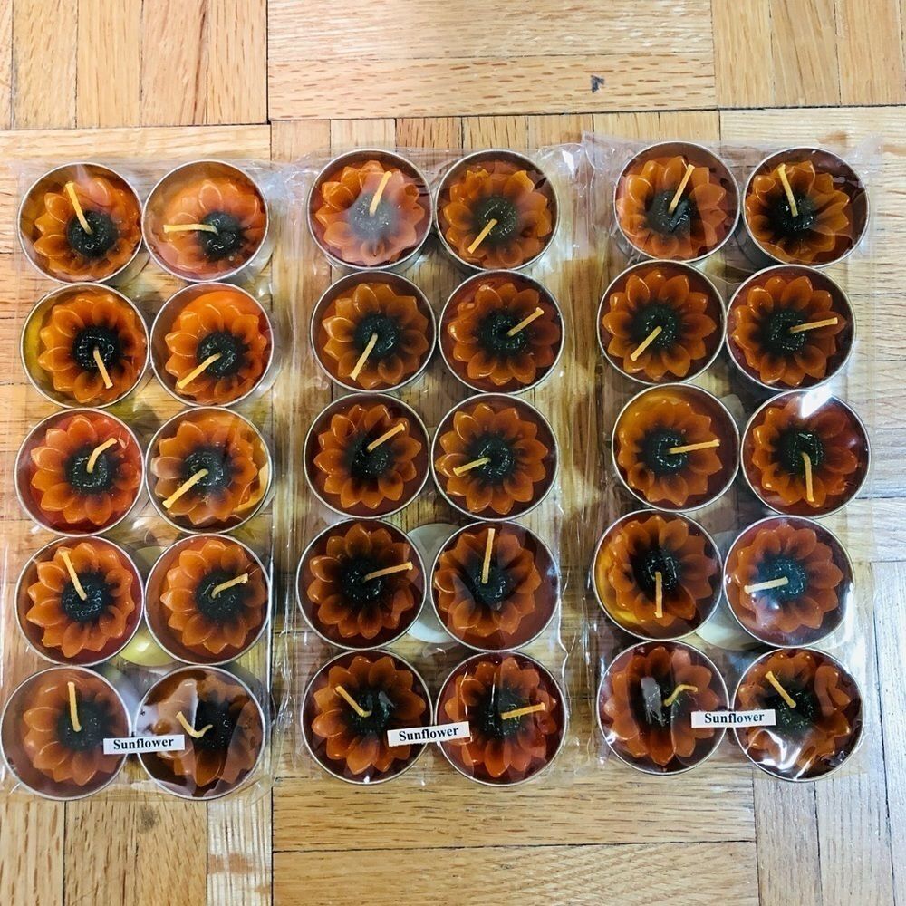 NWOT: Sunflower Tea-light Candle Set‎ - Picture 11 of 12
